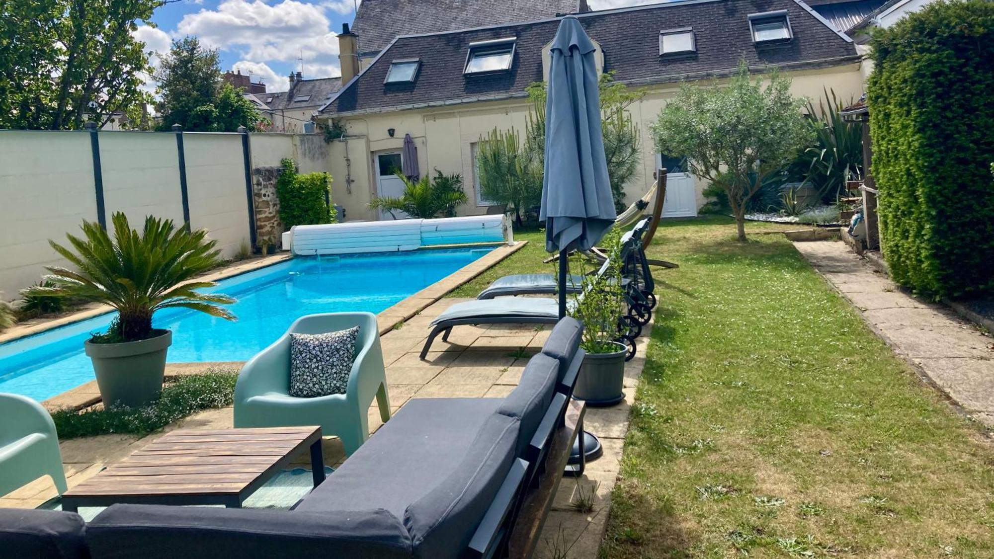 La Paisible - Maison 6 Pers Piscine - Le Mans Centre Exteriör bild